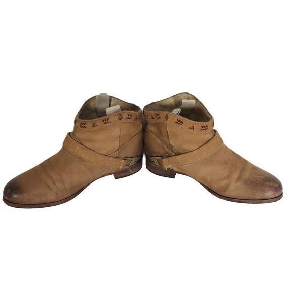 UGG Women's Austin US 6,5 Brown Leather Sheepskin Insole Western Ankle Boots - Picture 4 of 12